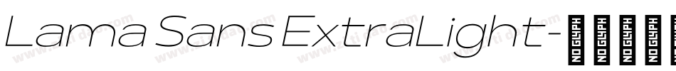 Lama Sans ExtraLight字体转换